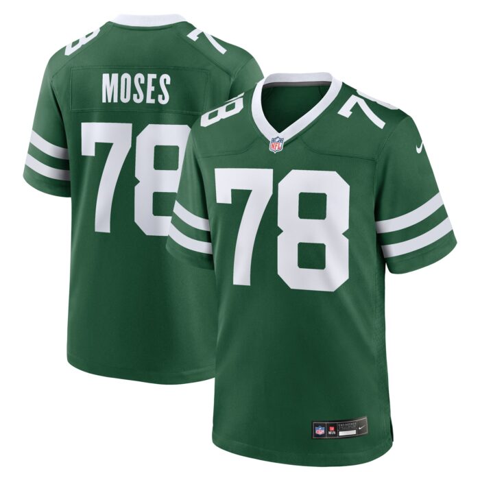 Men’s New York Jets Morgan Moses Nike Legacy Green Game Jersey