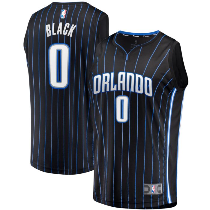 Men’s Orlando Magic Anthony Black Fanatics Black Fast Break Replica Jersey – Icon Edition