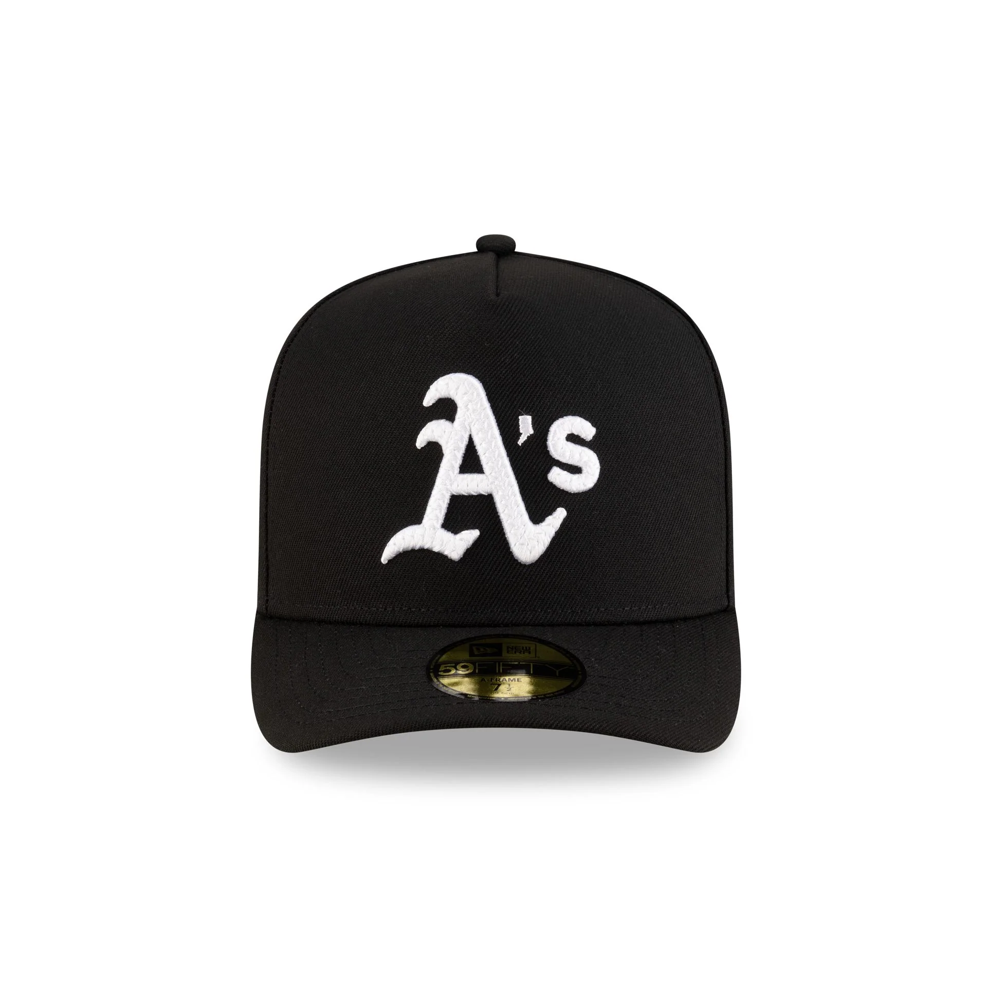 Athletics Black Script Safety Pin 59FIFTY A-Frame Fitted Hat