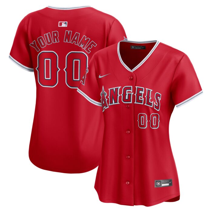 Women’s Los Angeles Angels  Nike Red  Alternate Limited Custom Jersey