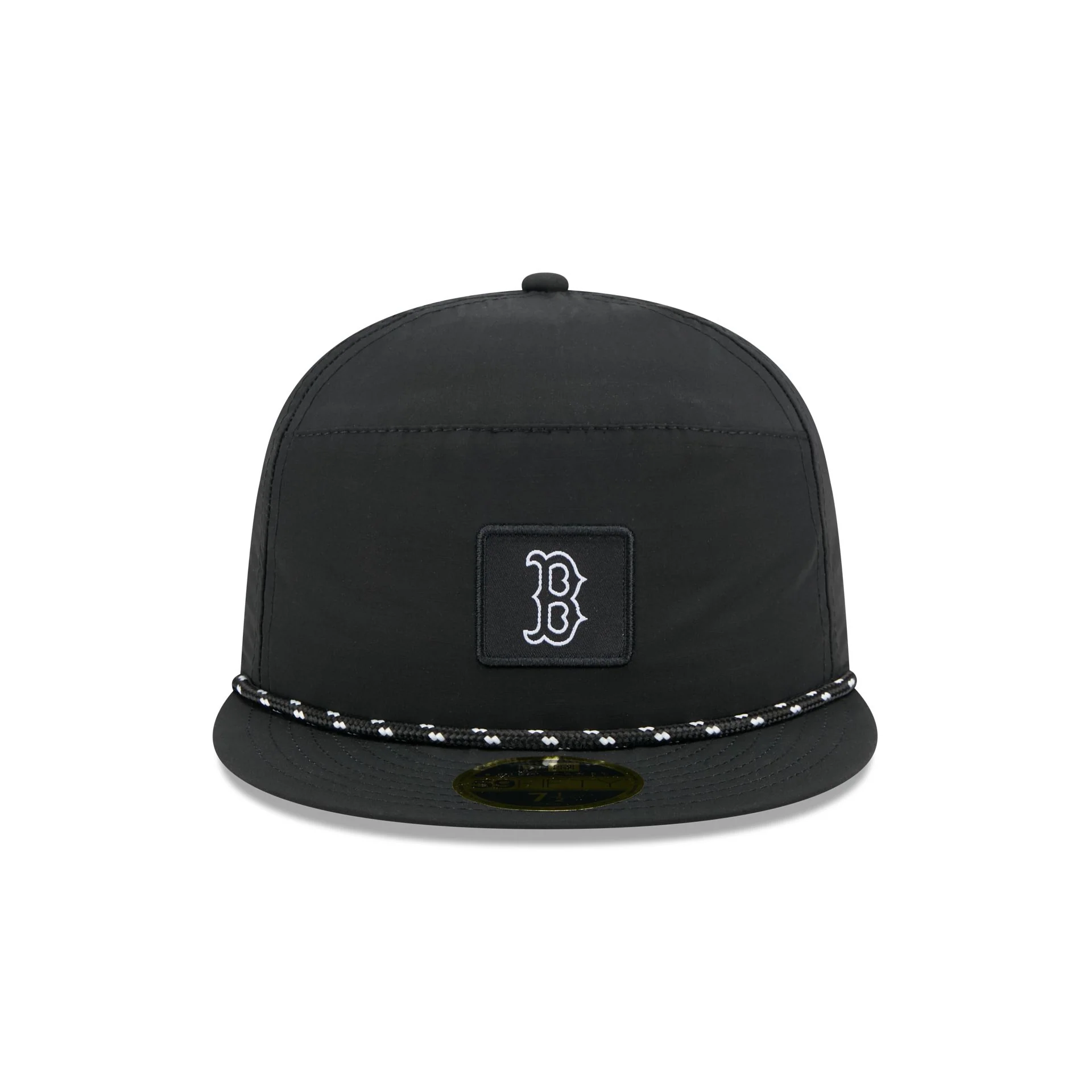 Boston Red Sox Black Poly Rope Split Panel 59FIFTY Fitted Hat