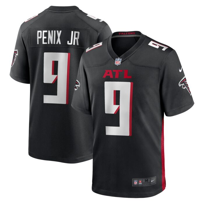 Men’s Atlanta Falcons Michael Penix Jr. Nike Black 2024 NFL Draft First Round Pick Player Game Jersey