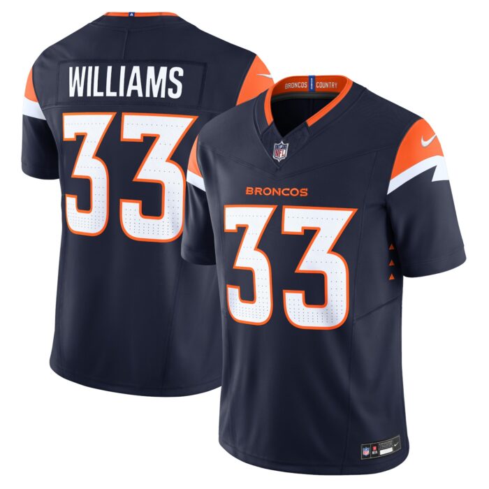 Men’s Denver Broncos Javonte Williams Nike Navy Mile High Collection Vapor F.U.S.E. Limited Jersey