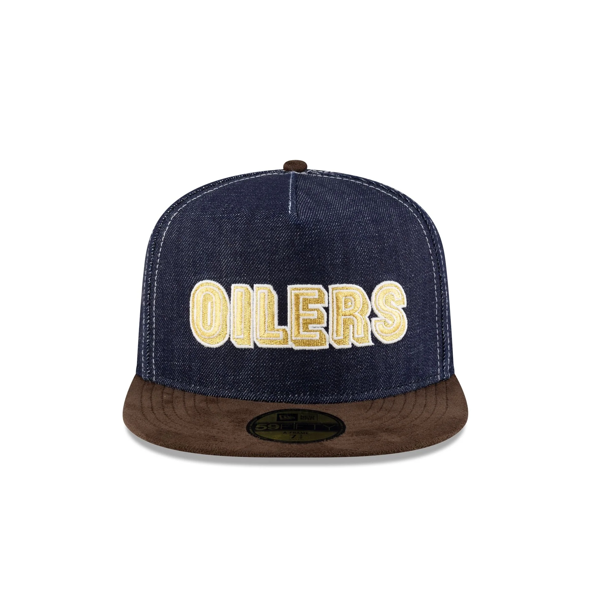 Oilers Houston Pack Denim 59FIFTY A-Frame Fitted Hat