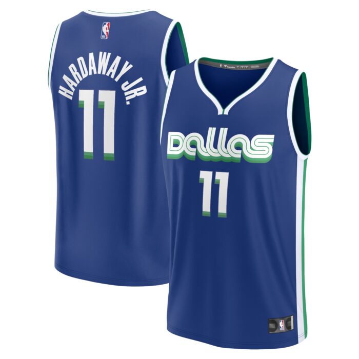 Men’s Dallas Mavericks Tim Hardaway Jr. Fanatics Blue Fastbreak Jersey – City Edition