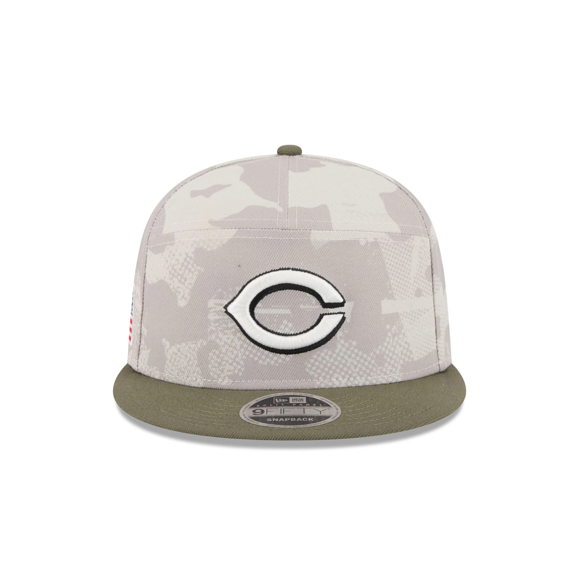 Cincinnati Reds Armed Forces Day 2025 Split Panel 9FIFTY Snapback Hat