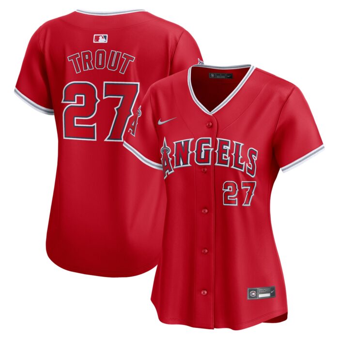 Women’s Los Angeles Angels Mike Trout Nike Red Alternate Limited Player Jersey