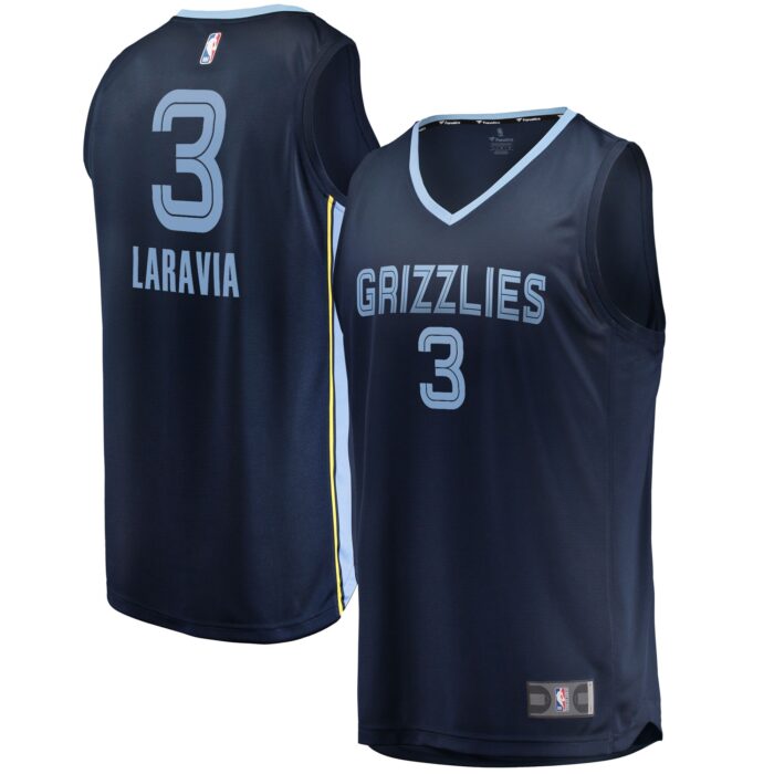 Men’s Memphis Grizzlies Jake LaRavia Fanatics Navy Fast Break Replica Player Jersey – Icon Edition