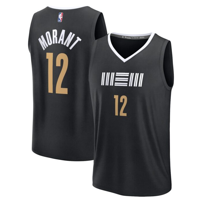 Men’s Memphis Grizzlies Ja Morant Fanatics Black Fast Break Jersey – City Edition