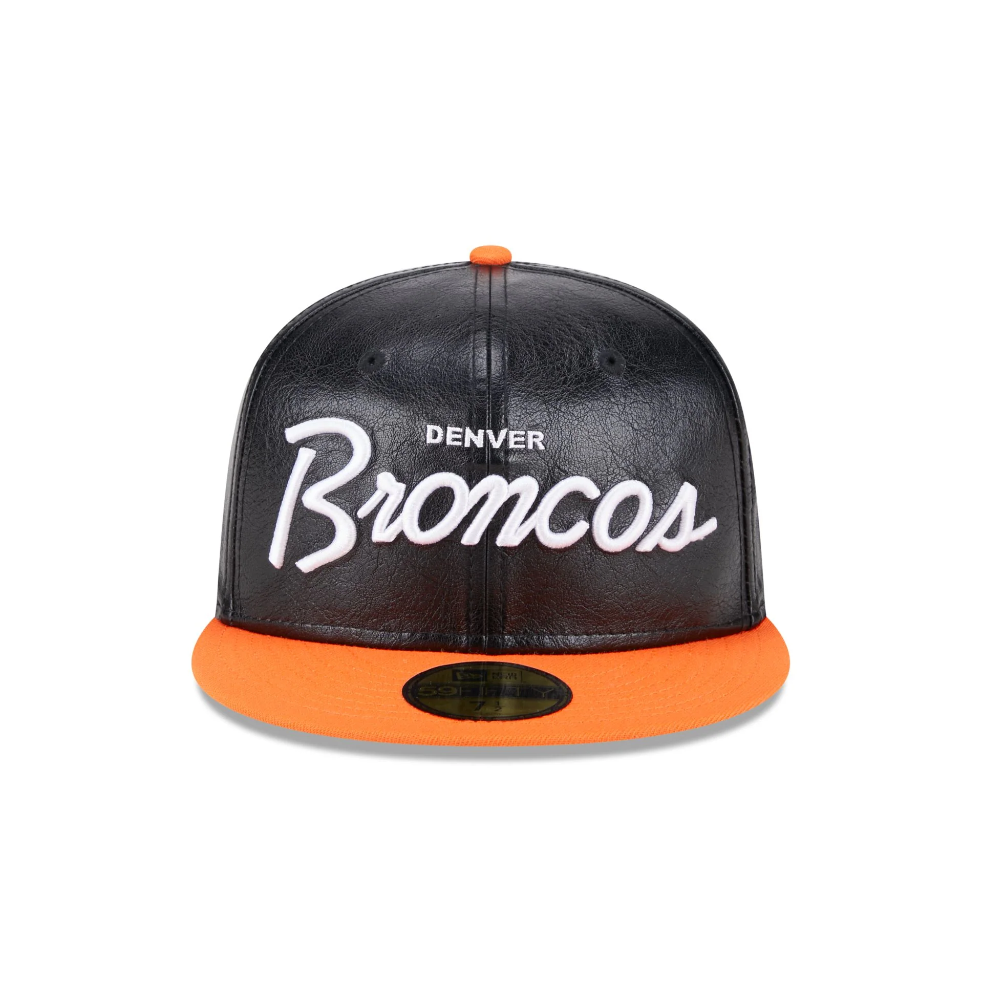Denver Broncos Faux Leather Crown 59FIFTY Fitted Hat