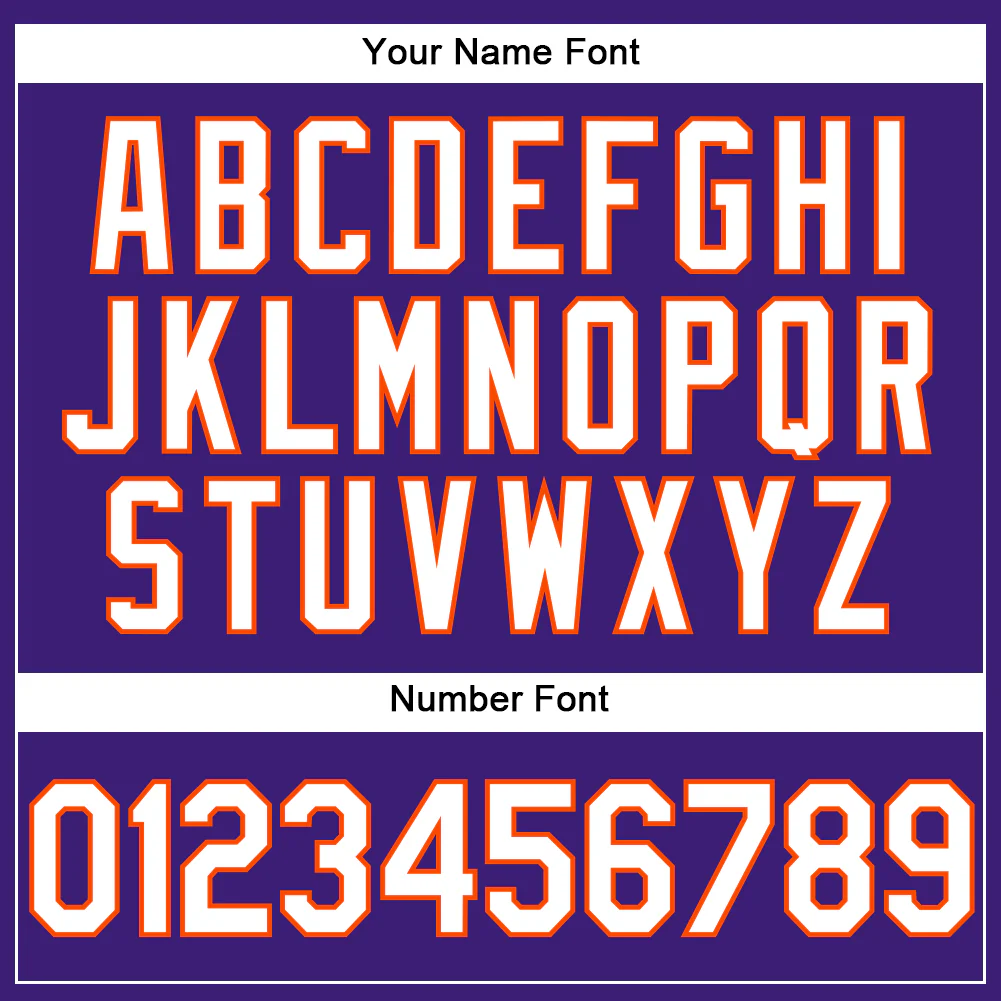 Custom Purple White-Orange Performance Vapor Golf Polo Shirt