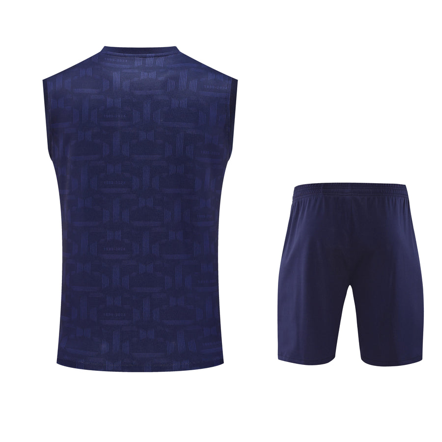 Kit Tank Top + Shorts Barcelona Dark Blue/Gold Training 25/26