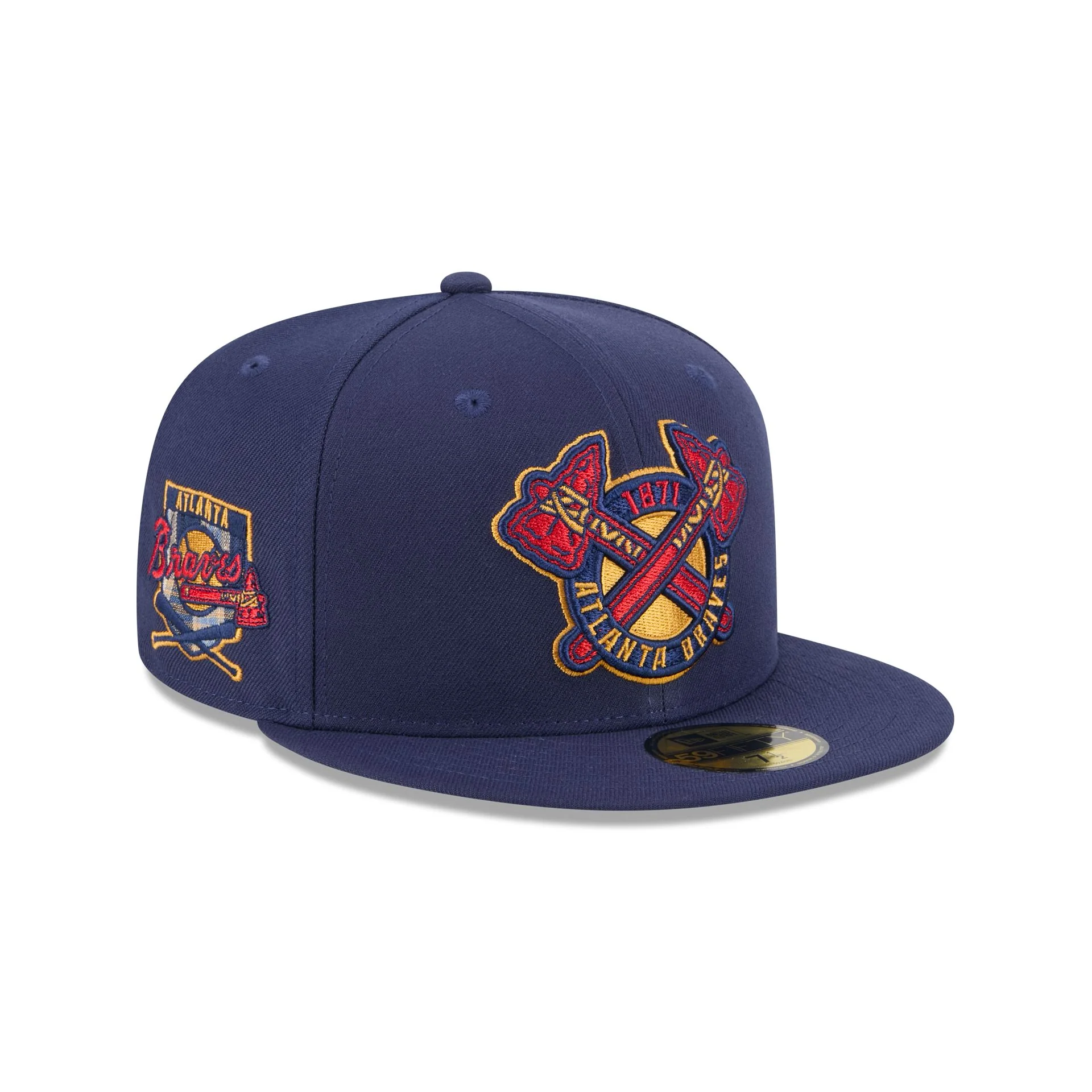 Atlanta Braves Blue Tartan 59FIFTY Fitted Hat