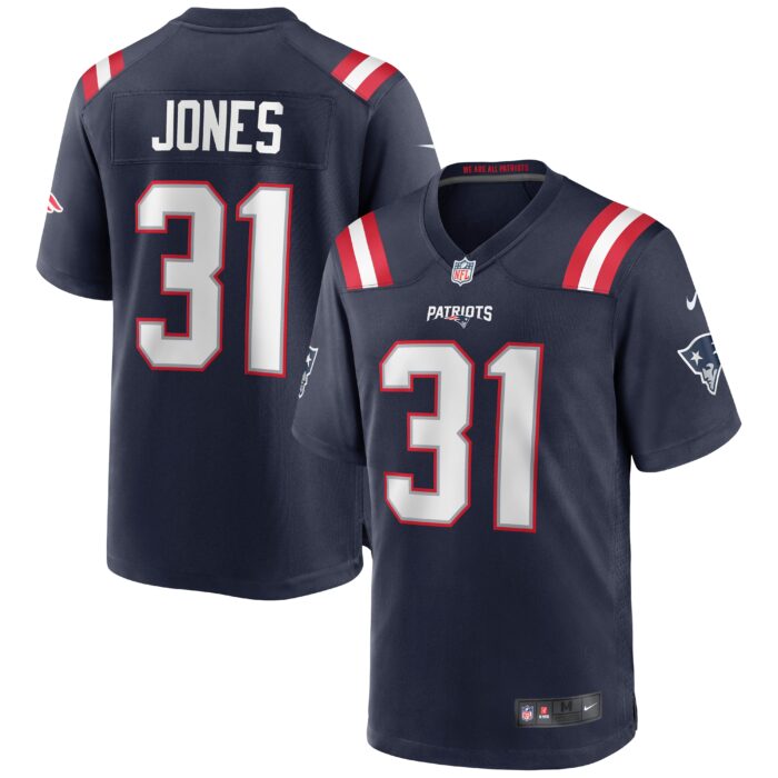 Men’s New England Patriots Jonathan Jones Nike Navy Game Jersey