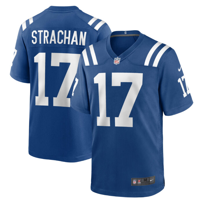 Men’s Indianapolis Colts Mike Strachan Nike Royal Game Jersey