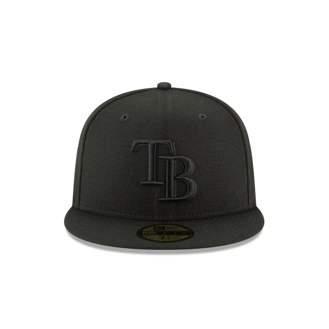 Tampa Bay Rays Blackout Basic 59FIFTY Fitted Hat