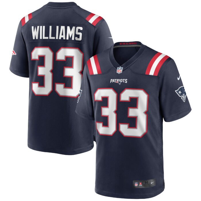 Men’s New England Patriots Joejuan Williams Nike Navy Game Jersey