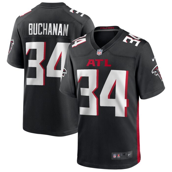 Men’s Atlanta Falcons Ray Buchanan Nike Black Game Retired Player Jersey
