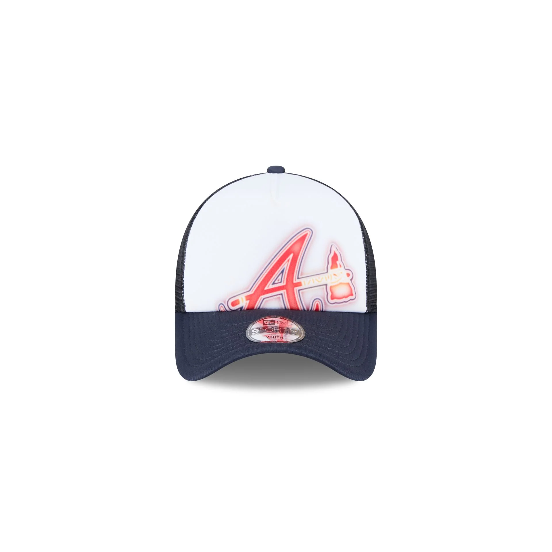Atlanta Braves Kids Painted 9FORTY A-Frame Trucker Hat