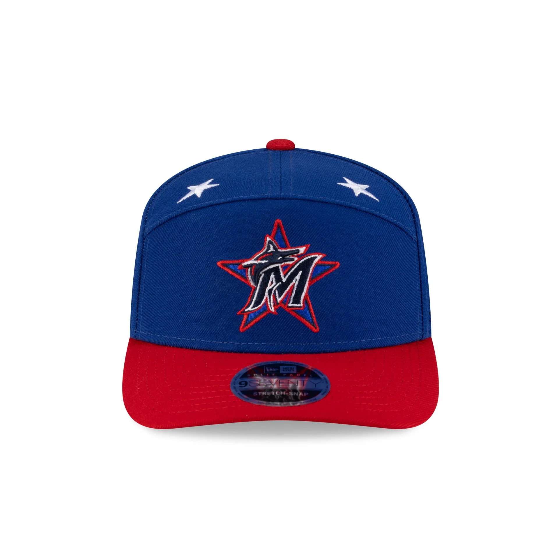 Miami Marlins 2025 All-Star Game Workout Split Panel 9SEVENTY Stretch-Snap Hat