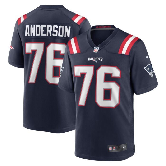 Men’s New England Patriots Calvin Anderson Nike Navy Game Jersey