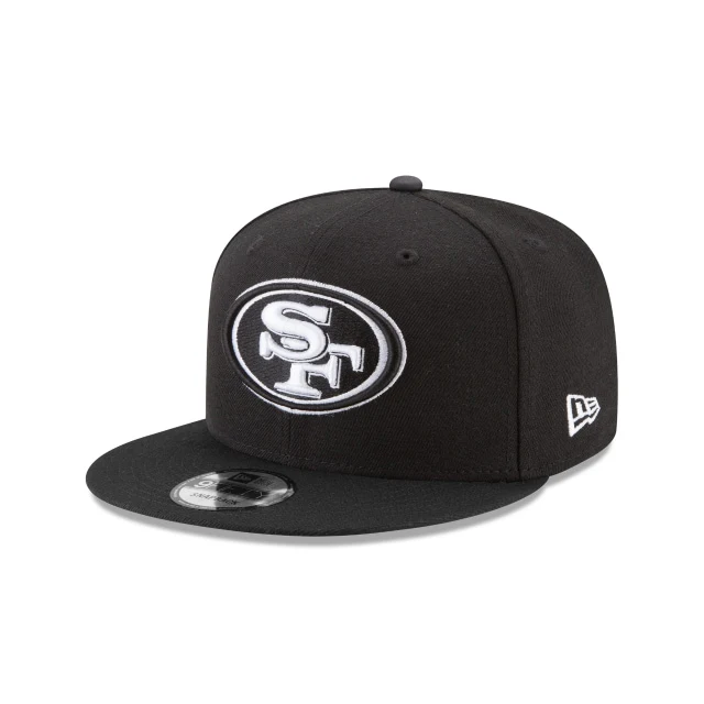 San Francisco 49ers Black and White 9FIFTY Snapback Hat