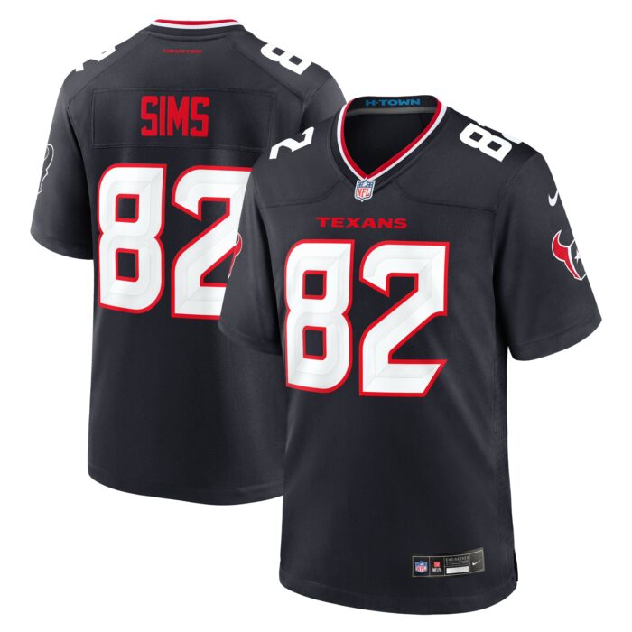 Men’s Houston Texans Steven Sims Nike Navy Team Game Jersey