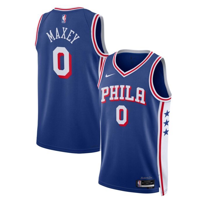 Unisex Philadelphia 76ers Tyrese Maxey Nike Royal Swingman Jersey – Icon Edition