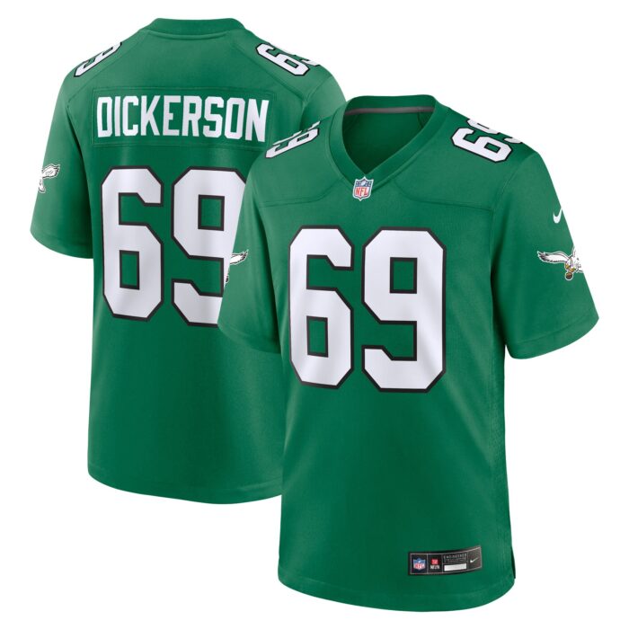 Men’s Philadelphia Eagles Landon Dickerson Nike Kelly Green Alternate Game Jersey