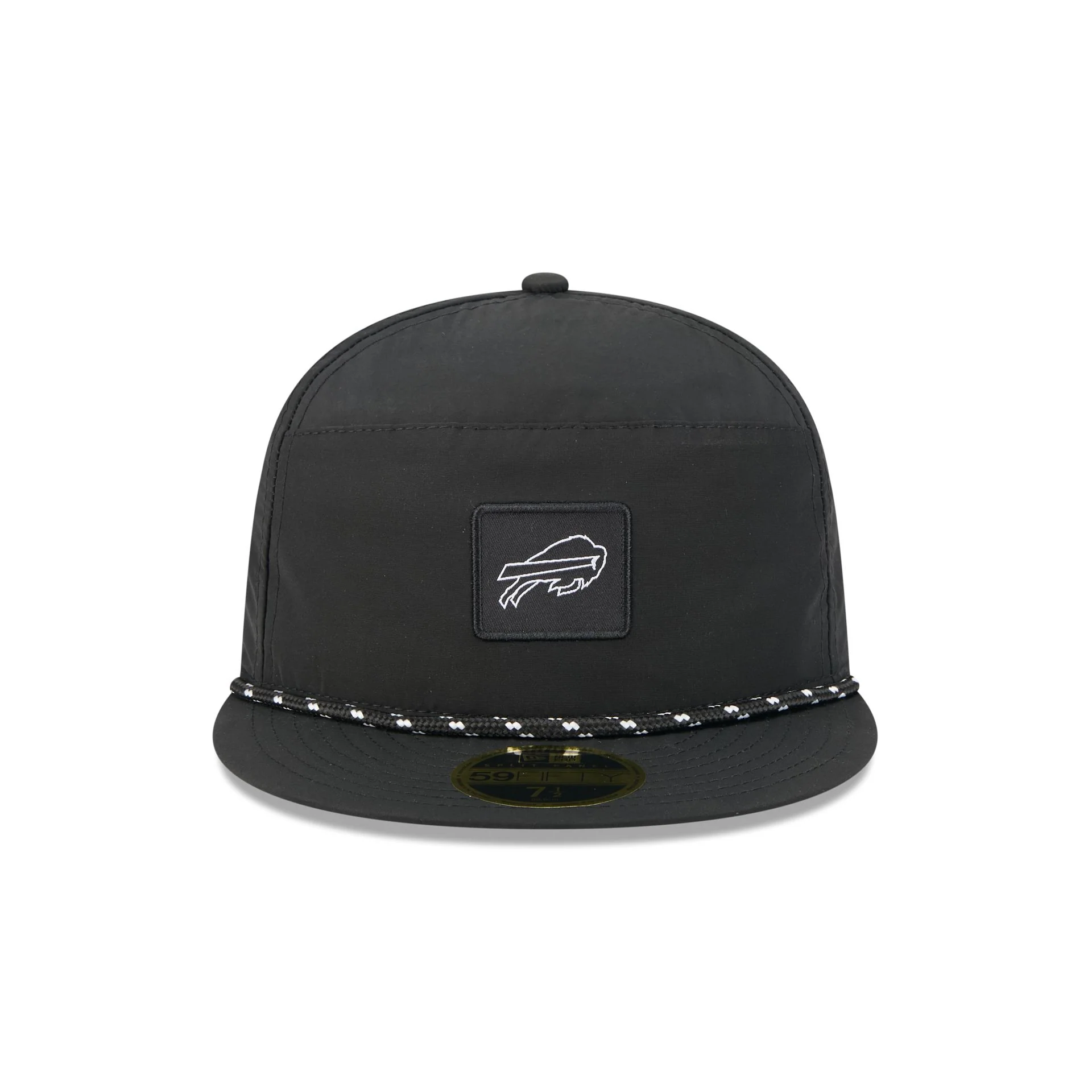 Buffalo Bills Black Poly Rope Split Panel 59FIFTY Fitted Hat