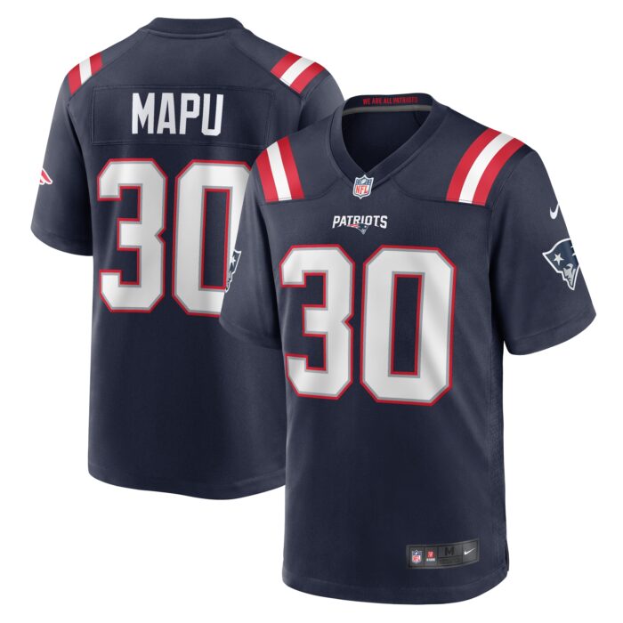 Men’s New England Patriots Marte Mapu Nike Navy Team Game Jersey