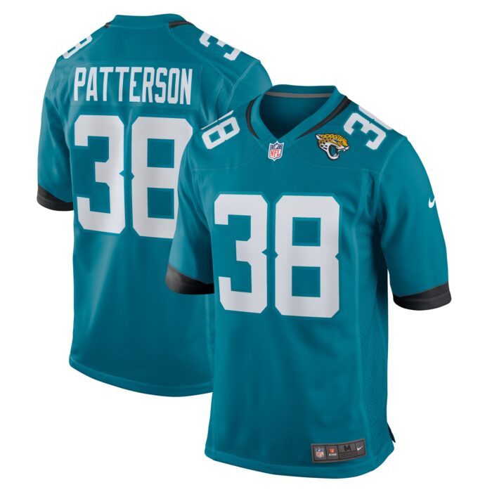 Men’s Jacksonville Jaguars Riley Patterson Nike Teal Team Game Jersey
