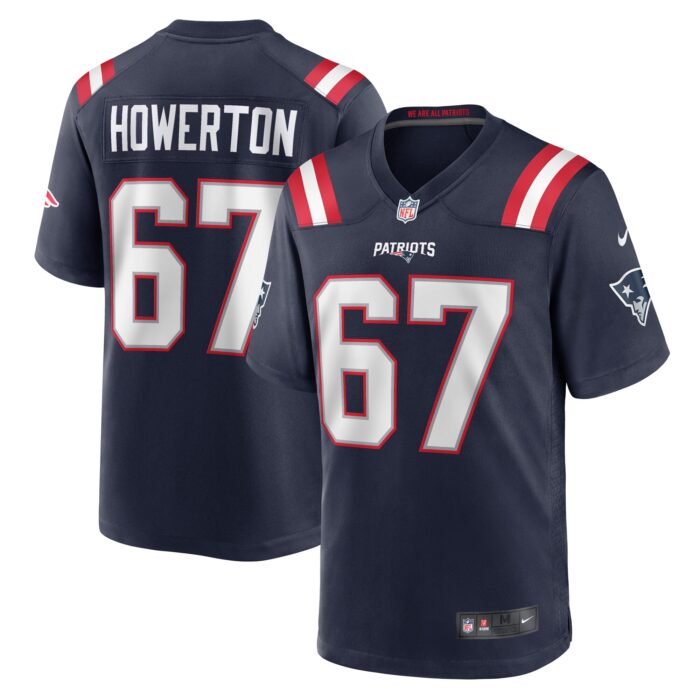 Men’s New England Patriots Hayden Howerton Nike Navy Home Game Player Jersey