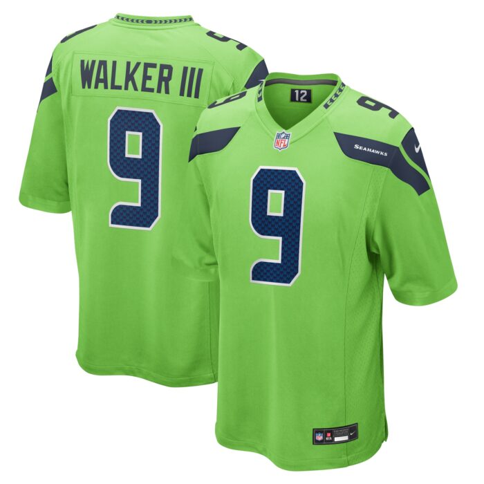 Men’s Seattle Seahawks Kenneth Walker III Nike Neon Green Game Jersey