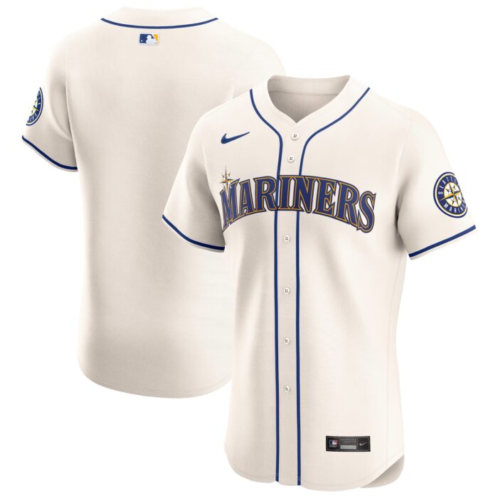 Men’s Seattle Mariners Nike Cream Alternate Vapor Premier Elite Patch Jersey