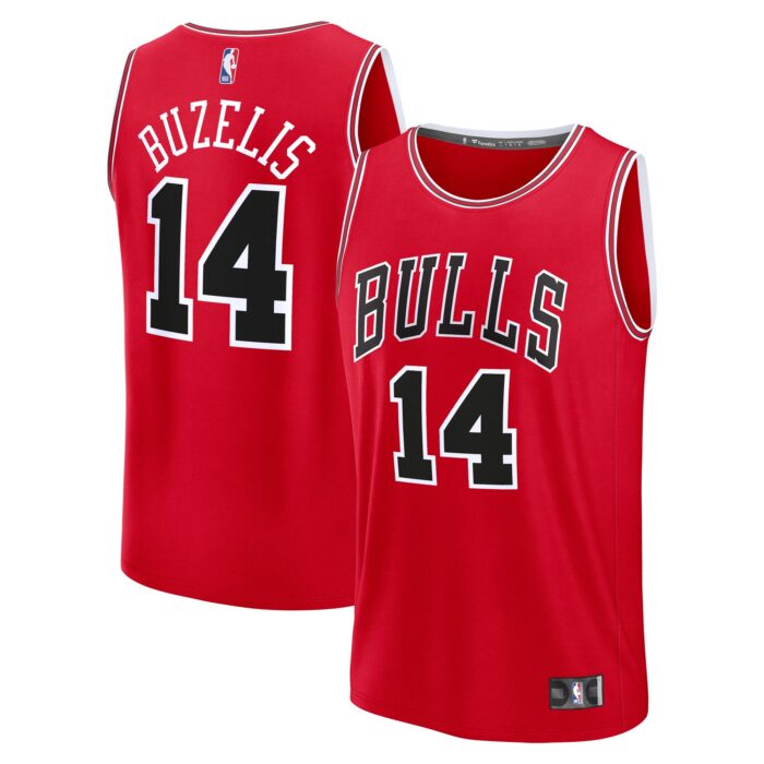 Men’s Chicago Bulls Matas Buzelis Fanatics Red Fast Break Replica Player Jersey – Icon Edition