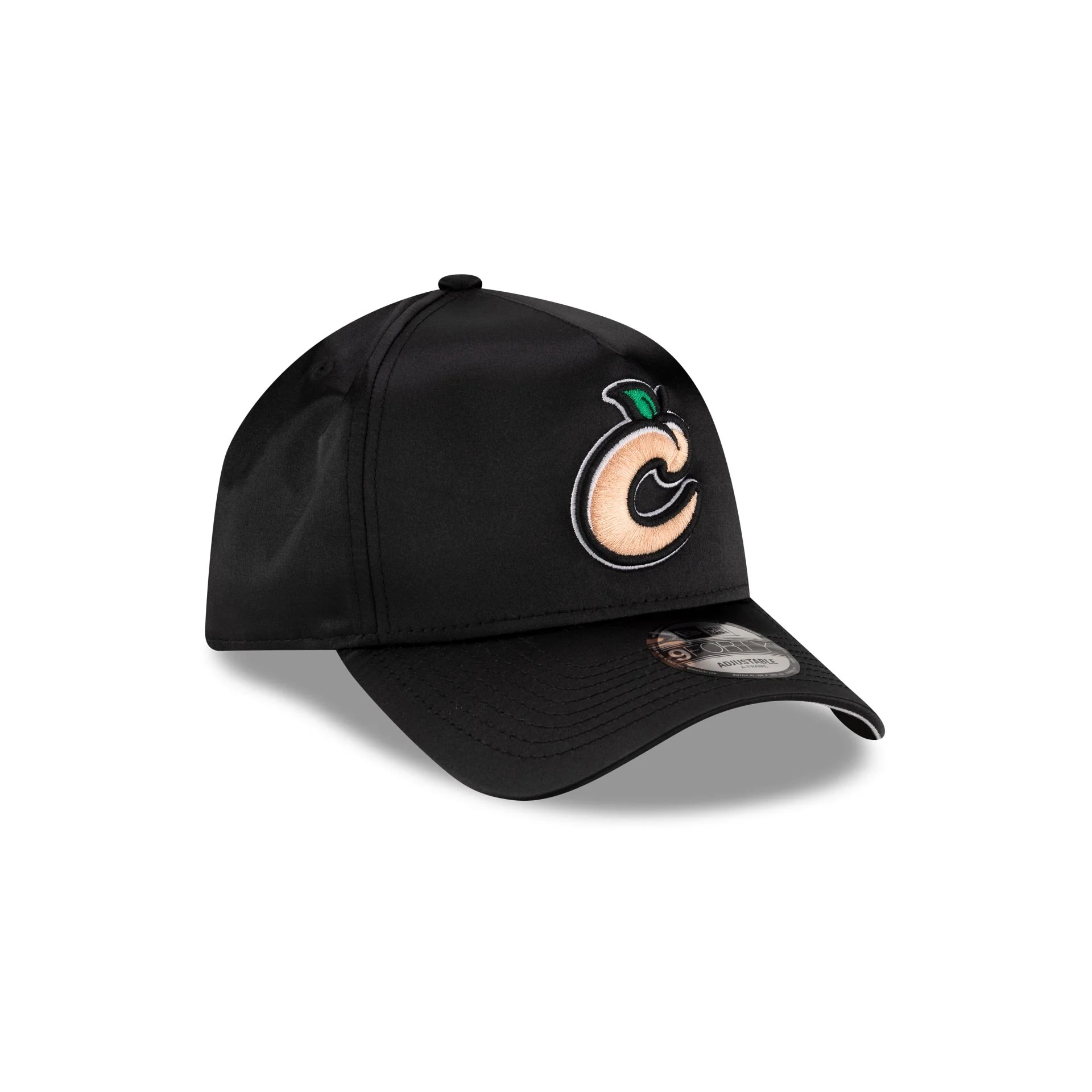 Columbus Clingstones Black Satin 9FORTY A-Frame Snapback Hat