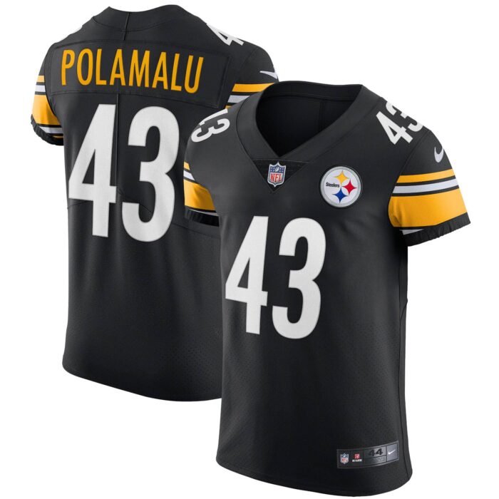 Men’s Pittsburgh Steelers Troy Polamalu Nike Black Retired Player Elite Jersey