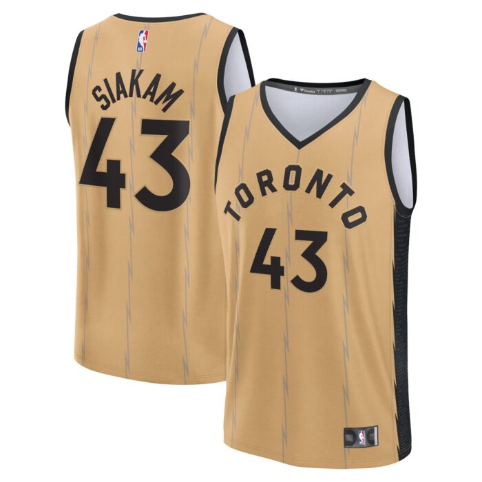 Men’s Toronto Raptors Pascal Siakam Fanatics Gold Fast Break Jersey – City Edition