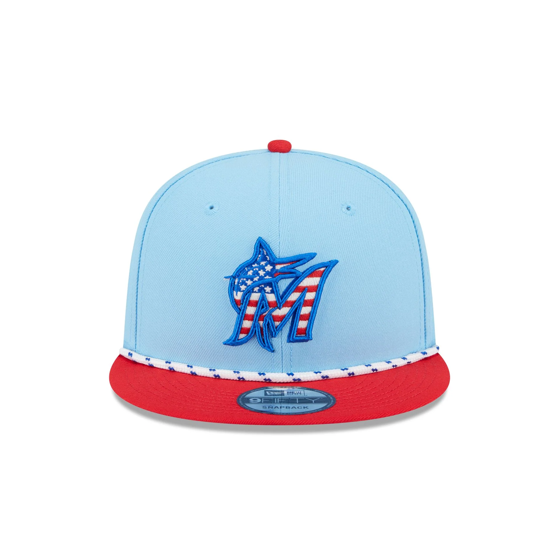 Miami Marlins Independence Day 2025 9FIFTY Snapback Hat