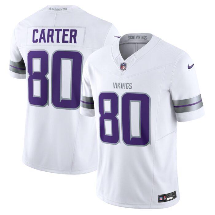 Men’s Minnesota Vikings Cris Carter Nike White Alternate Vapor F.U.S.E. Retired Player Limited Jersey