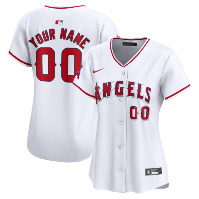 Women’s Los Angeles Angels Nike White Home Limited Custom Jersey