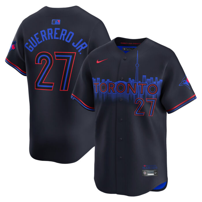 Men’s Toronto Blue Jays Vladimir Guerrero Jr. Nike Black 2024 City Connect Limited Player Jersey