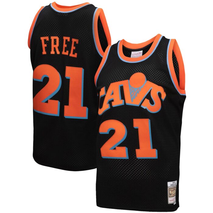 Men’s Cleveland Cavaliers Mitchell & Ness Black 1984-85 Hardwood Classics World B. Free Reload 3.0 Swingman Jersey
