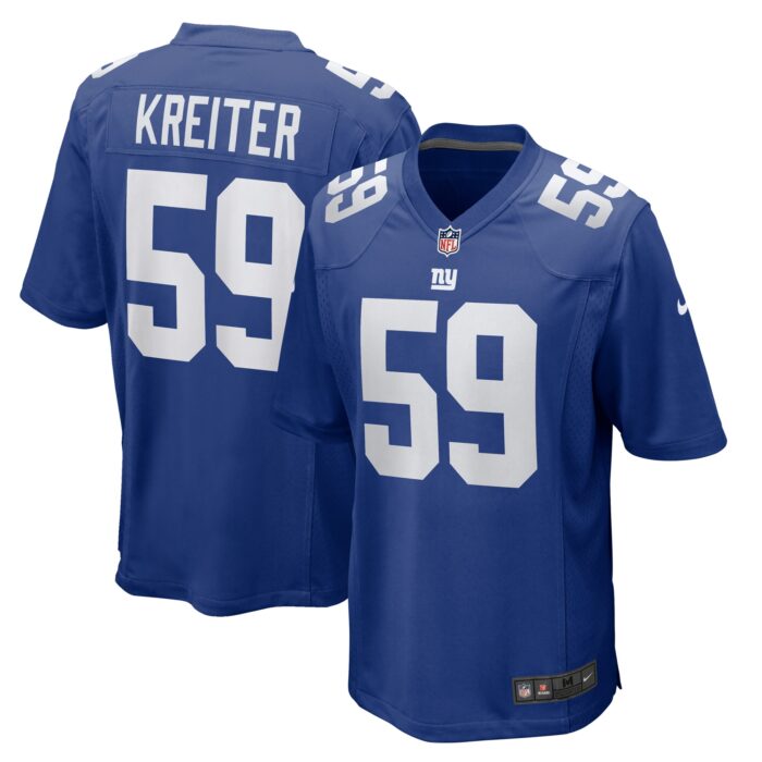 Men’s New York Giants Casey Kreiter Nike Royal Team Game Jersey