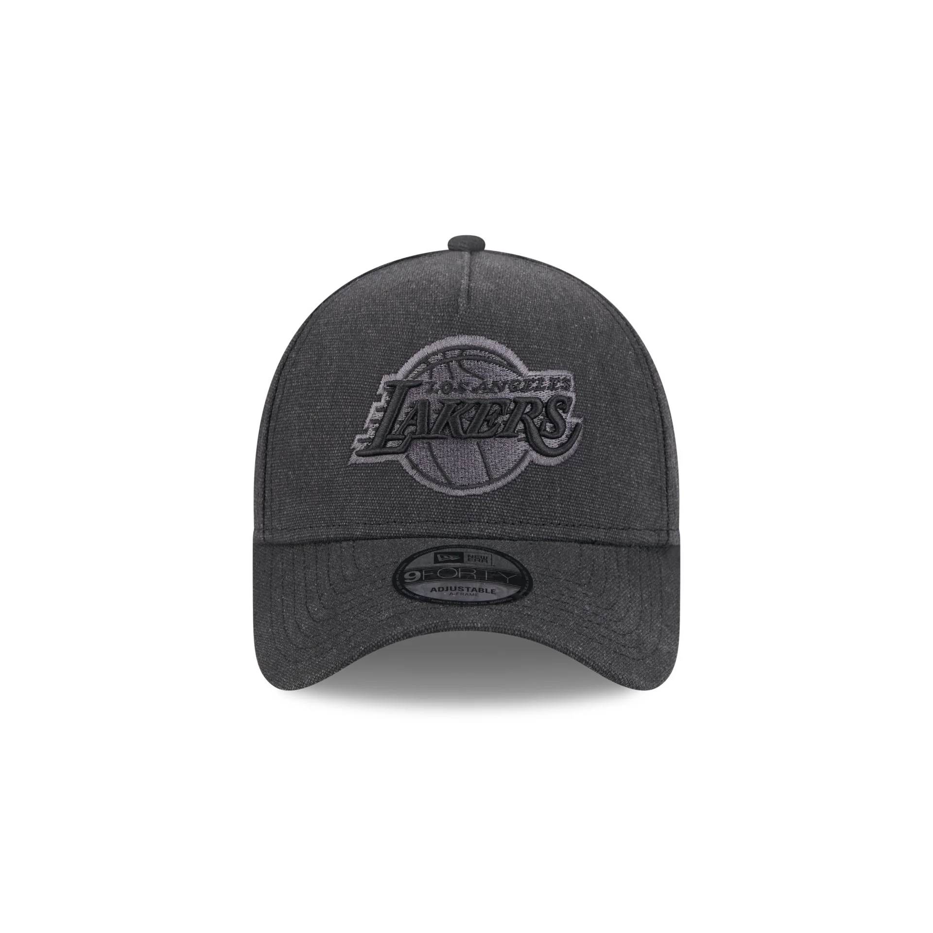 Los Angeles Lakers Logo Essentials Black 9FORTY A-Frame Snapback Hat