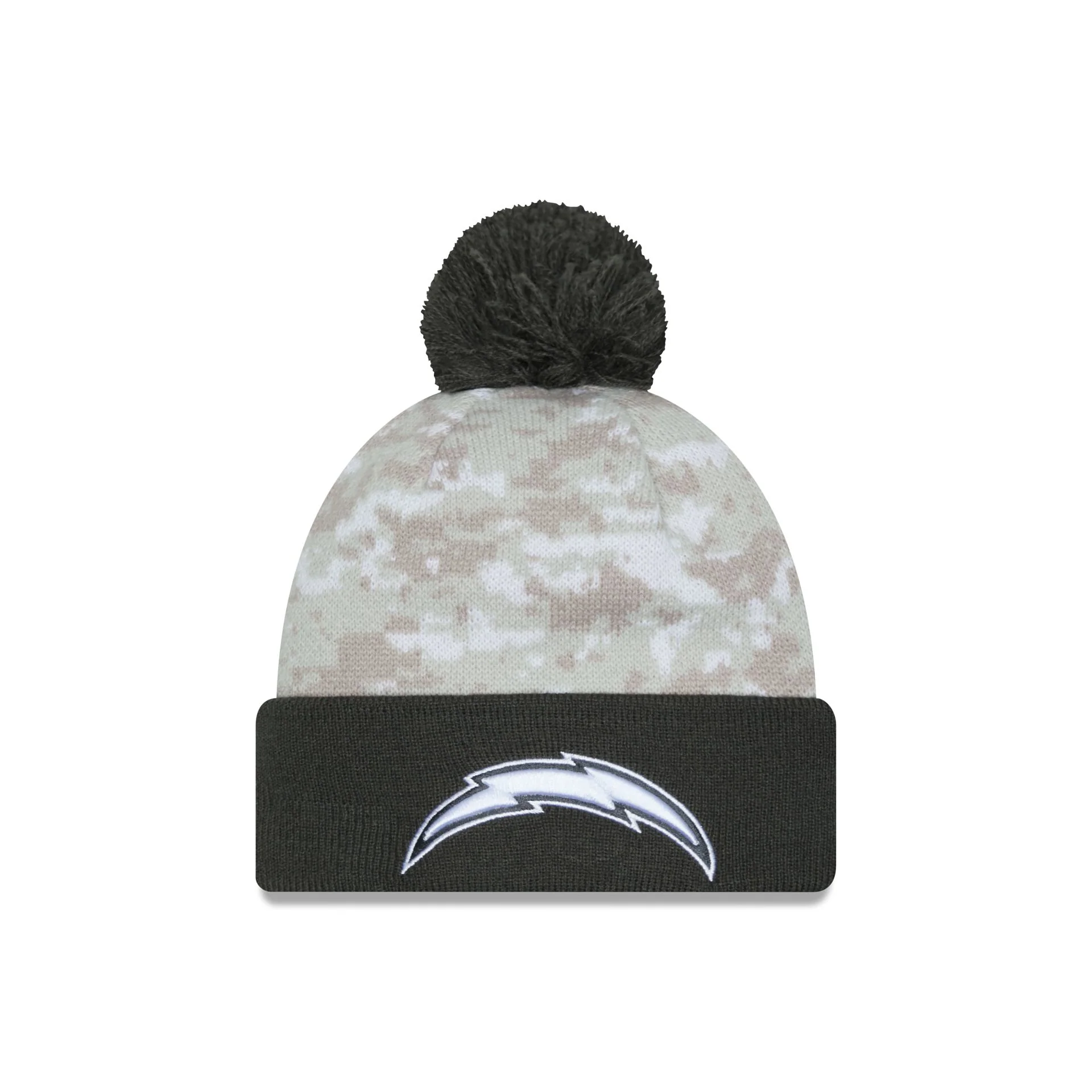 Los Angeles Chargers 2024 Salute to Service Pom Knit Hat