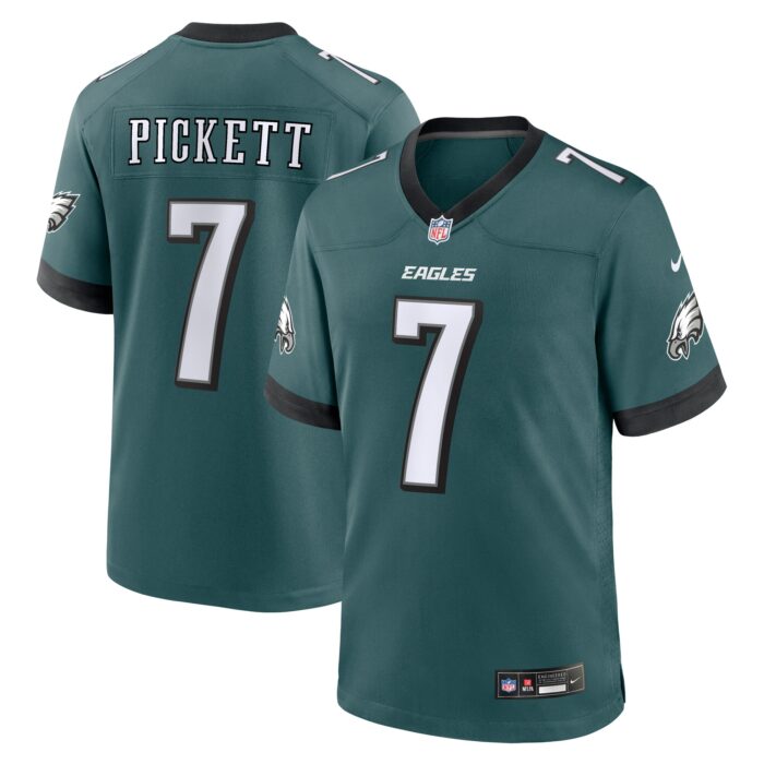 Men’s Philadelphia Eagles Kenny Pickett Nike Midnight Green Game Jersey