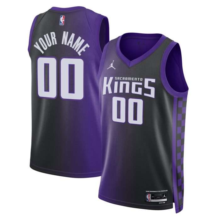 Unisex Sacramento Kings Jordan Brand Purple Swingman Custom Jersey – Statement Edition