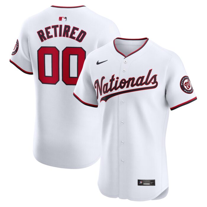 Men’s Washington Nationals Nike White Home Elite Pick-A-Player Retired Roster Jersey